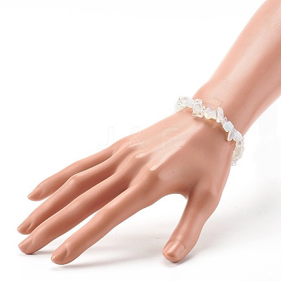 Opalite Chip Bead Stretch Bracelets for Children BJEW-JB06388-05-1