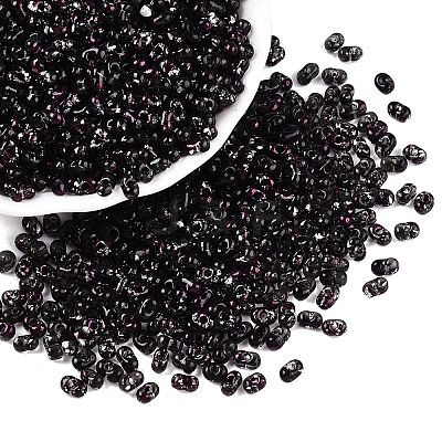Picasso Spray Painted Glass Seed Beads SEED-T006-04-36-1
