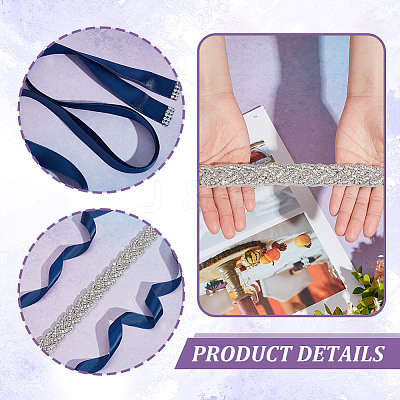 Bridal Belt for Wedding Dress AJEW-WH0471-114A-1