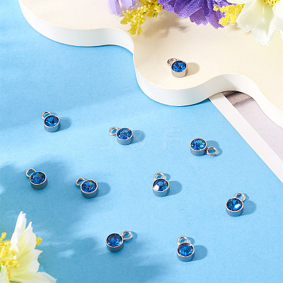 10Pcs Glass Rhinestone Charms STAS-TA0003-26E-1