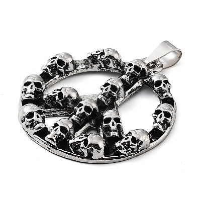Tibetan Style Alloy Pendants TIBE-L012-040AS-03-1