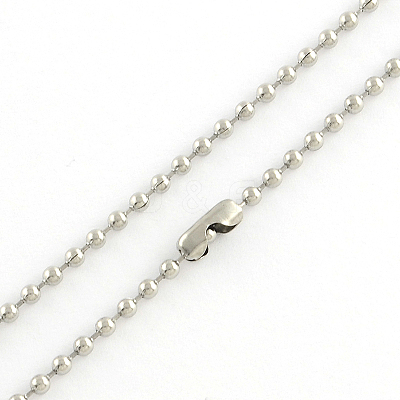 Tarnish Resistant 304 Stainless Steel Ball Chain Necklace Making NJEW-R225-07-1