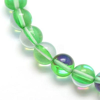 Synthetic Moonstone Beads Strands G-F143-10mm-04-1