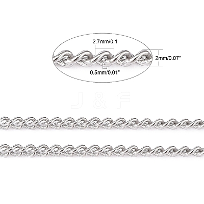 Tarnish Resistant 304 Stainless Steel Curb Chains CHS-R008-04-1