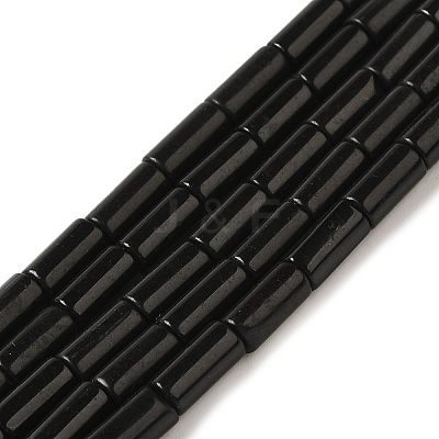 Natural Black Stone Beads Strands G-B091-A16-01-1