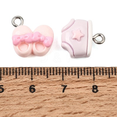Baby Shower Opaque Resin Pendants RE-CBA814E-05-1