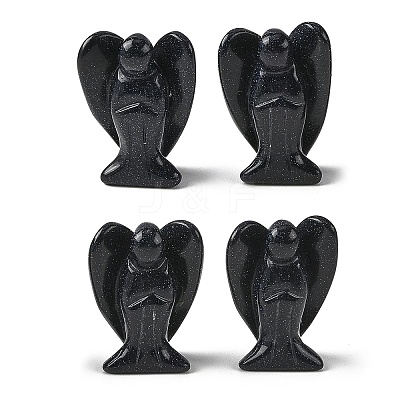 Synthetic Blue Goldstone Carved Angle Figurines GG-CBA9C2C-A20-1