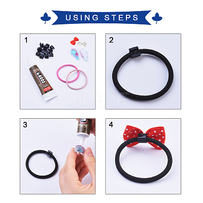 Opaque AS Plastic Base Buckle Hair Findings FIND-T064-004B-02-1