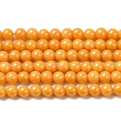 Cubic Zirconia Imitation Pearl Bead Strands ZIRC-P109-03B-08-1
