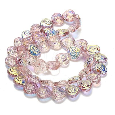 Electroplate Baking Paint Glass Beads Strands EGLA-K061-13A-AB02-1