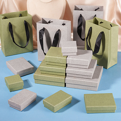 3Pcs Rectangle Paper Jewelry Display Cases CON-TA0001-39C-02-1