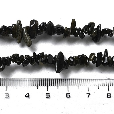 Natural Supper 7 Rutilated Quartz Chip Beaded Necklaces for Men Women NJEW-G159-01M-1