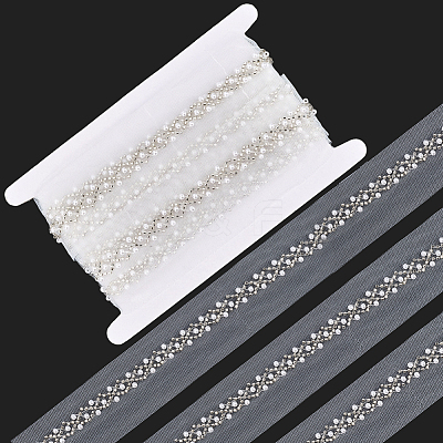 4Yards Polyester Lace Ribbon SRIB-GF0001-73B-02-1