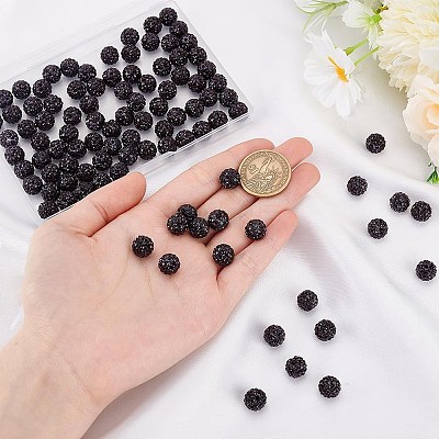 100Pcs Pave Disco Ball Beads FIND-PH0022-11A-1