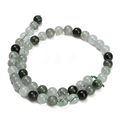 Natural Green Rutilated Quartz Beads Strands GG-CBAC678-A01-8mm-1