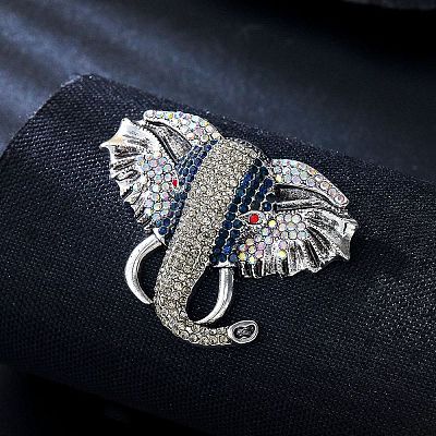 Alloy Rhinestone Brooch JEWB-K027-08AS-1