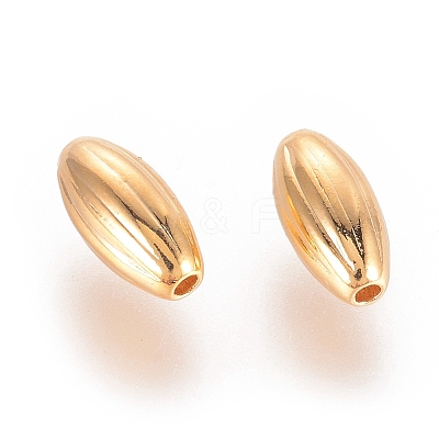 Brass Corrugated Beads X-KK-Q735-282G-1