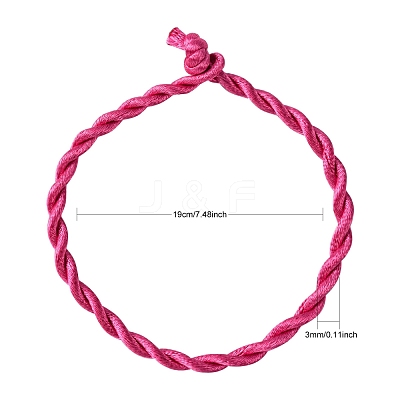 Nylon Rattail Satin Cord Bracelet Making AJEW-JB00019-08-1