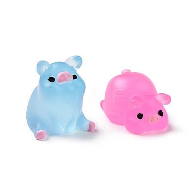 Lovely 3D Luminous Transparent Resin Cabochons X-RESI-H143-01-1