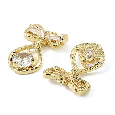 Brass Micro Pave Cubic Zirconia Pendants LS-KK-C107-20B-G-1