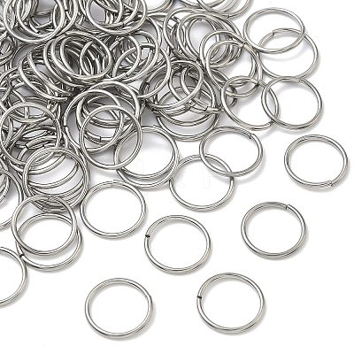 Tarnish Resistant 304 Stainless Steel Open Jump Rings STAS-J013-14xx1.2mm-01-1
