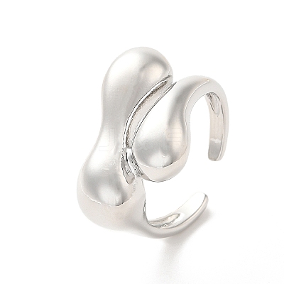 Brass Open Cuff Rings RJEW-P098-05P-1