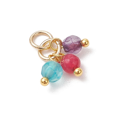 Natural Agate Pendants PALLOY-JF05140-1