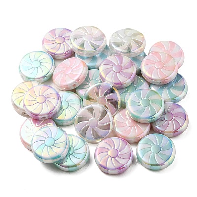 UV Plating Opaque Acrylic Beads OACR-P010-02-1