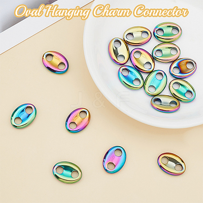 16Pcs PVD Vacuum Plating Non-magnetic Synthetic Hematite Connector Charms G-AR0004-78-1