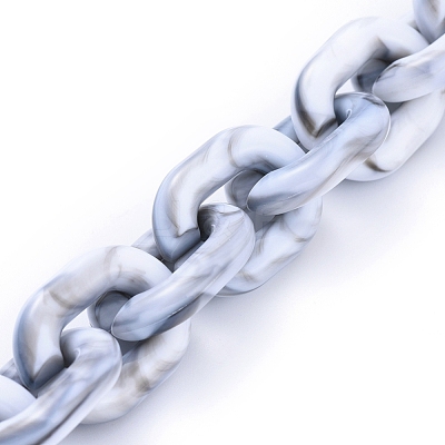 Transparent Acrylic Handmade Cable Chain AJEW-JB00542-03-1