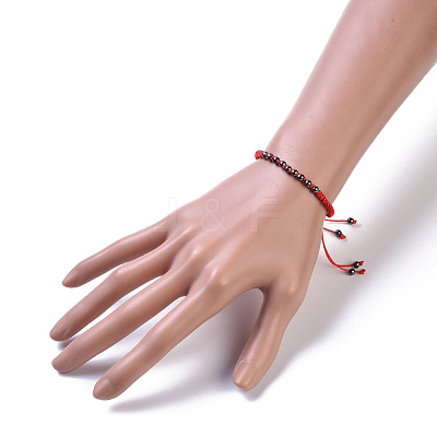 Adjustable Nylon Cord Braided Bead Bracelets BJEW-JB04426-01-1