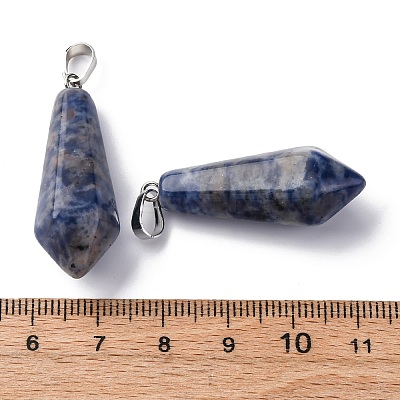 Natural Sodalite Pointed Pendants G-I314-02P-05A-1