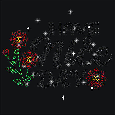 Glass Hotfix Rhinestone DIY-WH0303-377-1