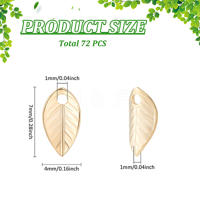 72Pcs Brass Charms KK-LP0001-38-1
