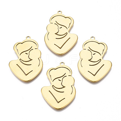Ion Plating(IP) 201 Stainless Steel Pendants STAS-N098-070LG-1