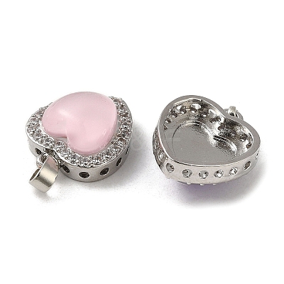 Brass Cubic Zirconia Pendants KK-K274-01P-1
