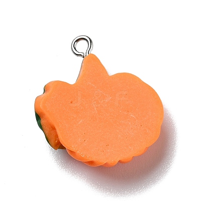 Autumn Theme Opaque Resin Pendants RESI-B011-15-1