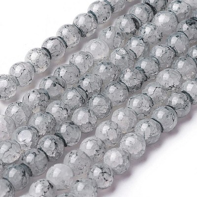Spray Painted Glass Beads Strands GLAA-A038-C-49-1