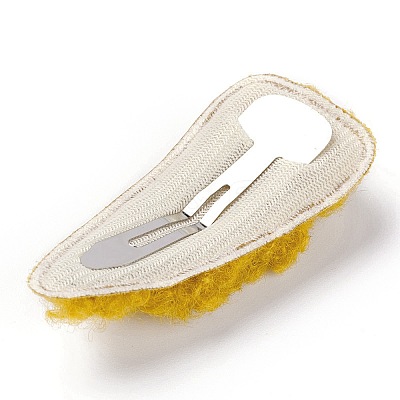 Faux Fur Imitation Lambs Wool Snap Hair Clips X-PHAR-P004-02-1