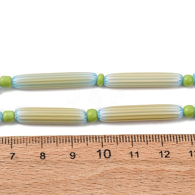 Handmade Lampwork Chevron Beads LAMP-Z019-01-23-1