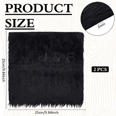 Faux Rabbit Fur Polyester Fabric DIY-WH0504-258G-1