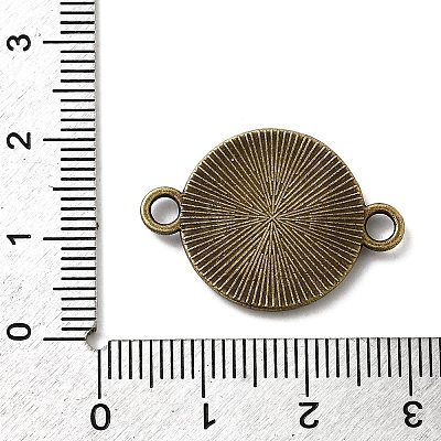 Flat Round Alloy Cabochon Connector Settings PALLOY-N0087-03AB-NF-1