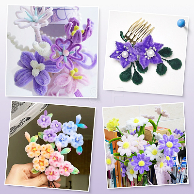 100Pcs DIY Plush Sticks FIND-SP0004-72A-1