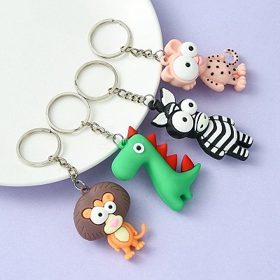 PVC Plastic Pendant Keychain KEYC-YW0001-14-1