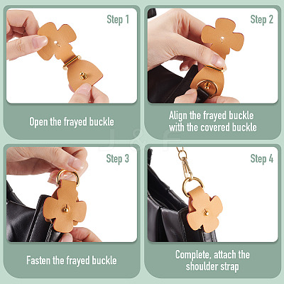 Flower Cowhide Suspension Clasps FIND-TAC0036-055G-01-1