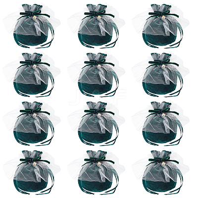 12Pcs Velvet Jewelry Drawstring Gift Bags TP-NB0001-30B-1