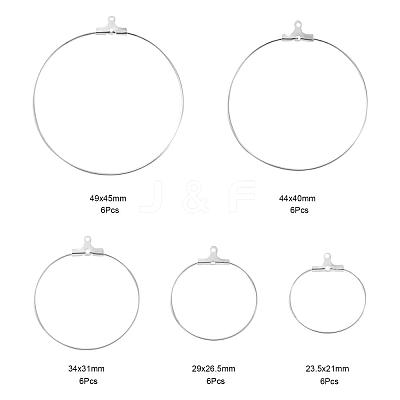 20Pcs 5 Size 304 Stainless Steel Pendants STAS-LS0001-12S-1