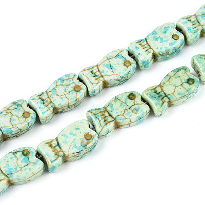 Spray Painted Synthetic Turquoise Beads Strands TURQ-T004-16A-1