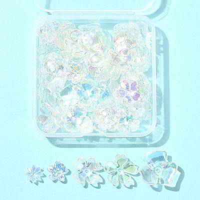 70Pcs Acrylic Bead Caps OACR-FS0002-40-1