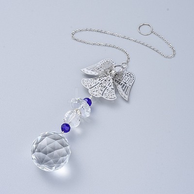 Crystal Ball Chandelier Prism Ornaments Hanging Suncatcher AJEW-I040-11C-1